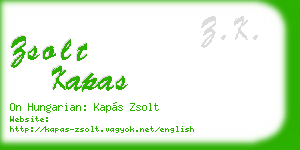 zsolt kapas business card